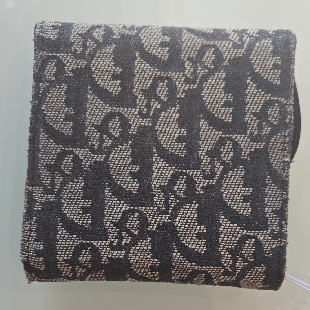 Dior Black and Tan Monogram Wallet